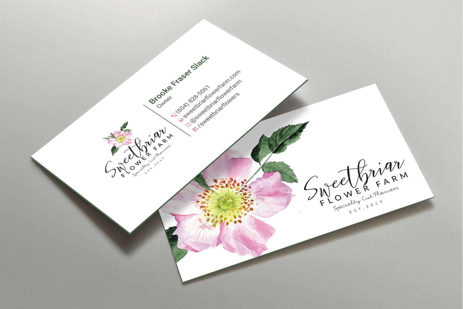 Business Card Design by DesignShout for Sweetbriar Flower Farm | Design #23900754