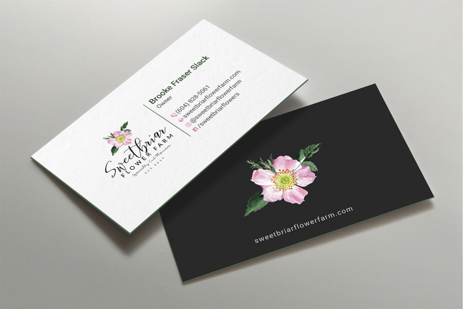 Business Card Design by DesignShout for Sweetbriar Flower Farm | Design #23900778