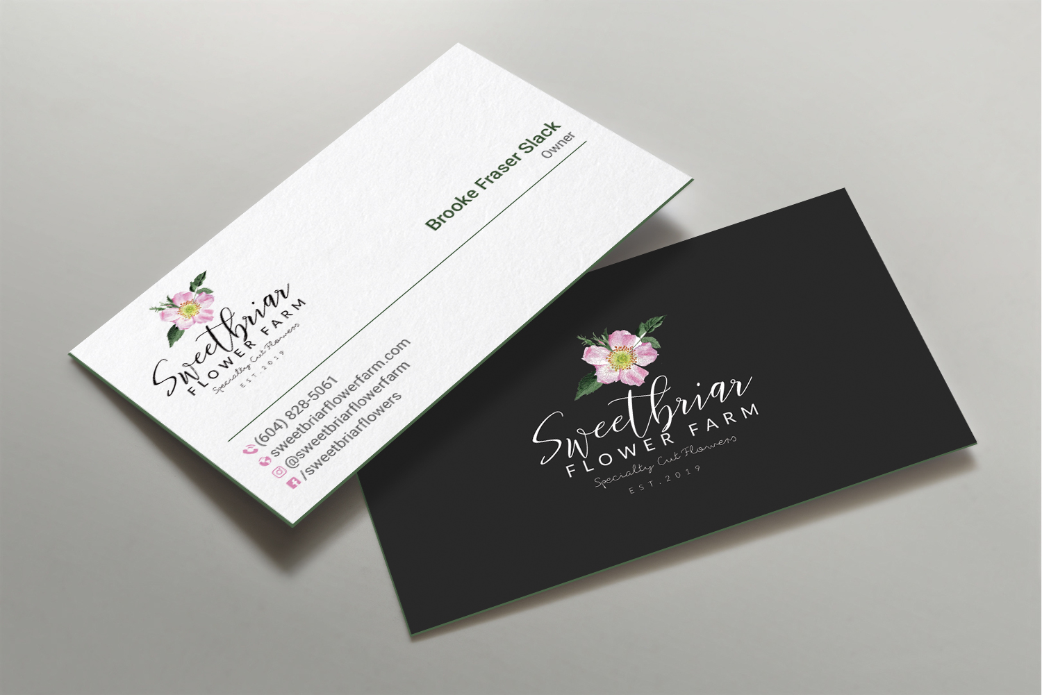Business Card Design by DesignShout for Sweetbriar Flower Farm | Design #23900883