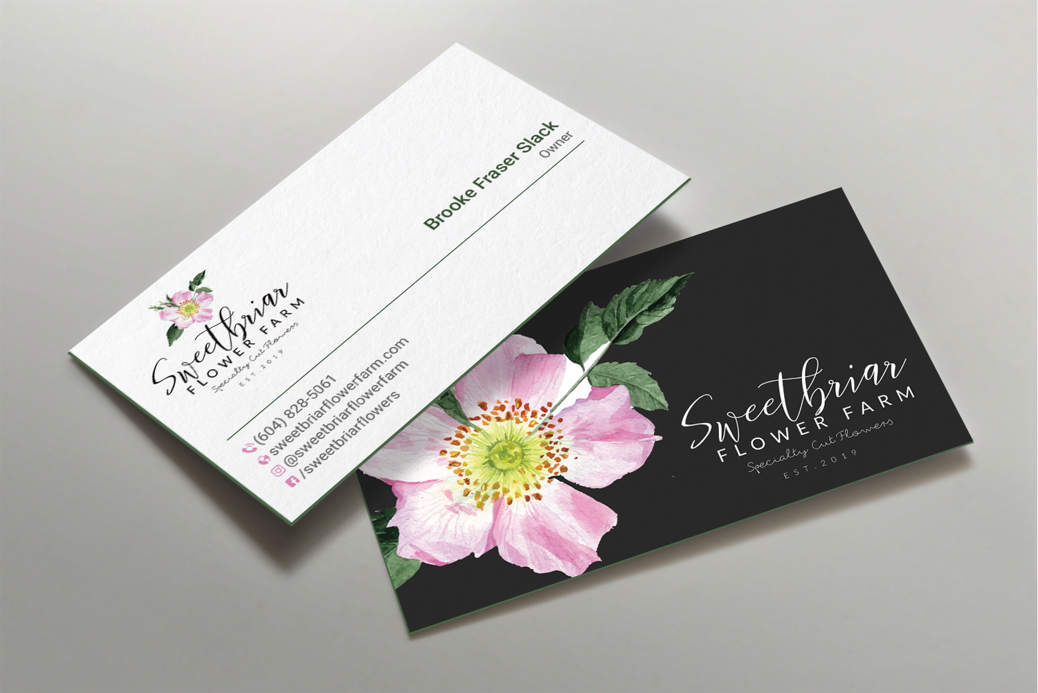 Business Card Design by DesignShout for Sweetbriar Flower Farm | Design #23900884