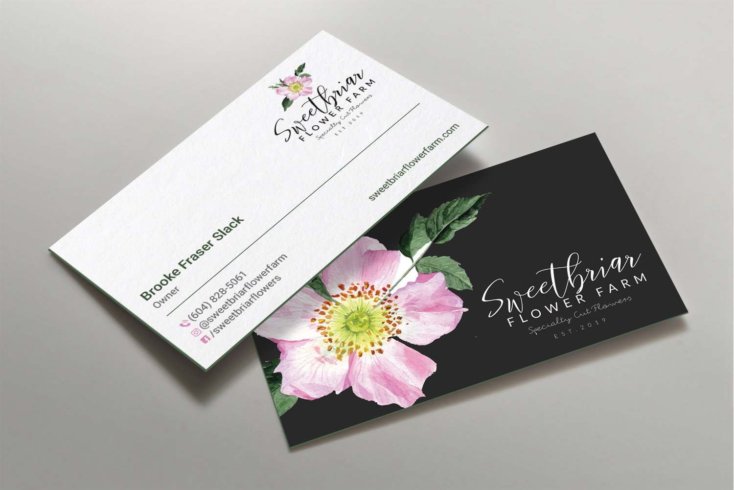 Business Card Design by DesignShout for Sweetbriar Flower Farm | Design #23900885