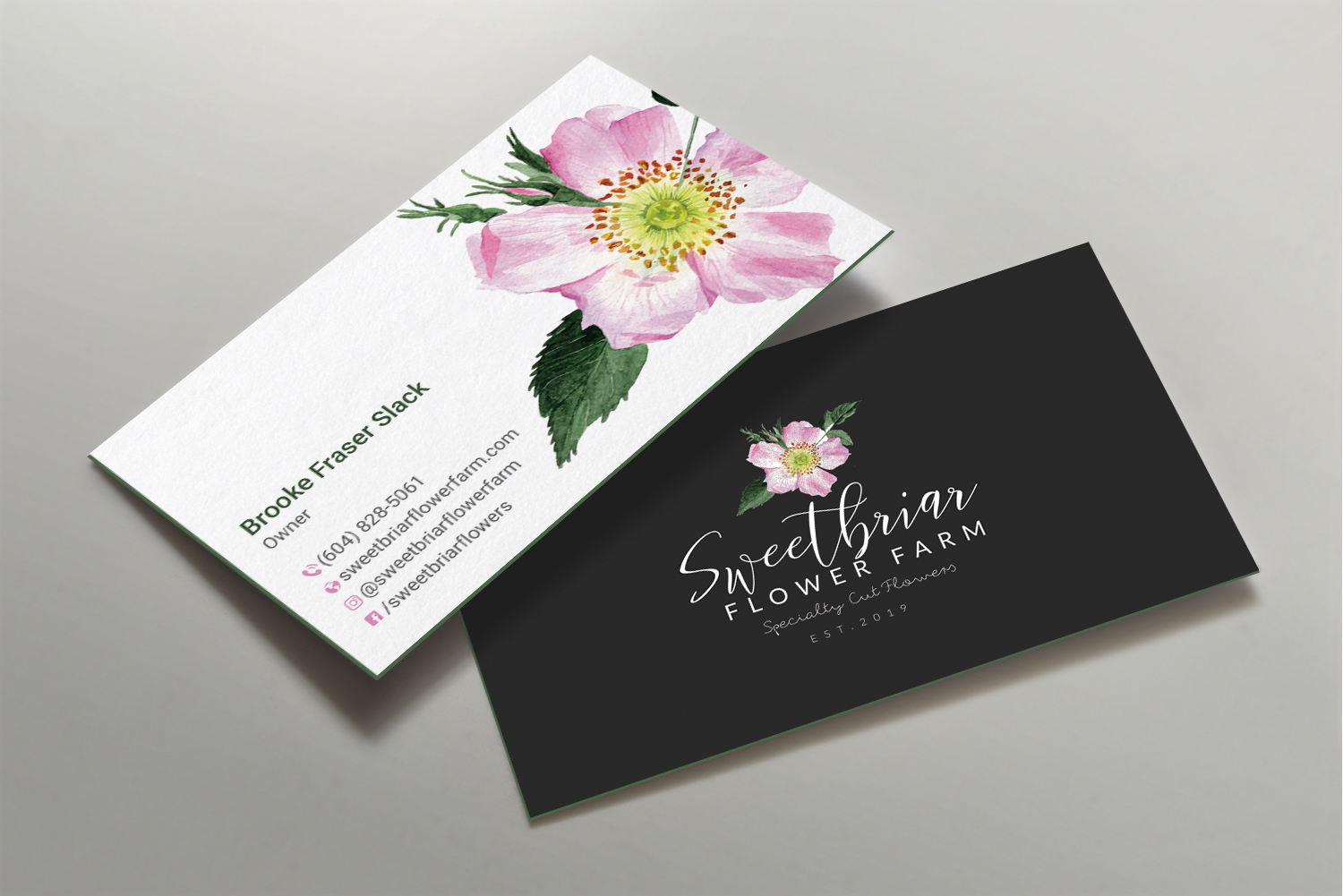 Business Card Design by DesignShout for Sweetbriar Flower Farm | Design #23900969
