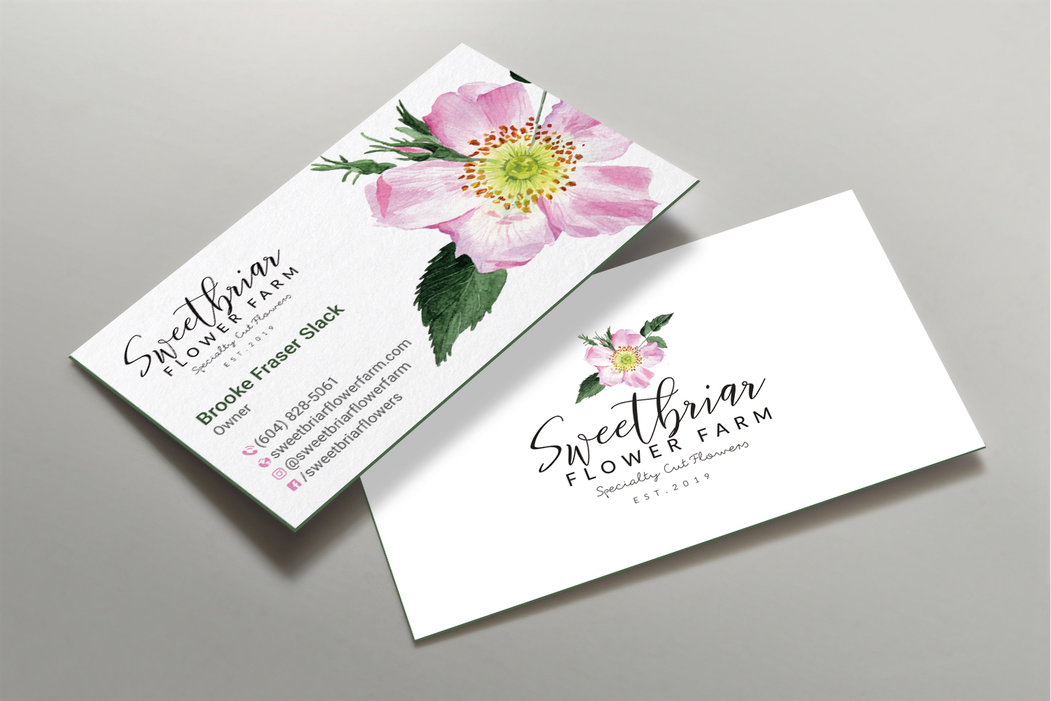 Business Card Design by DesignShout for Sweetbriar Flower Farm | Design #23900970