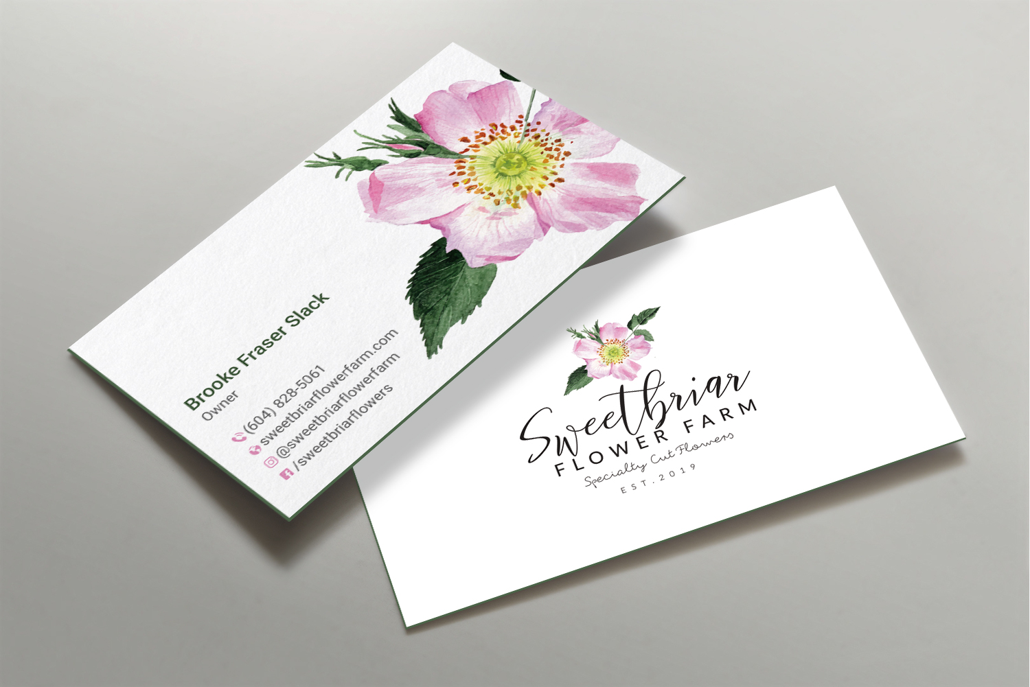 Business Card Design by DesignShout for Sweetbriar Flower Farm | Design #23900980