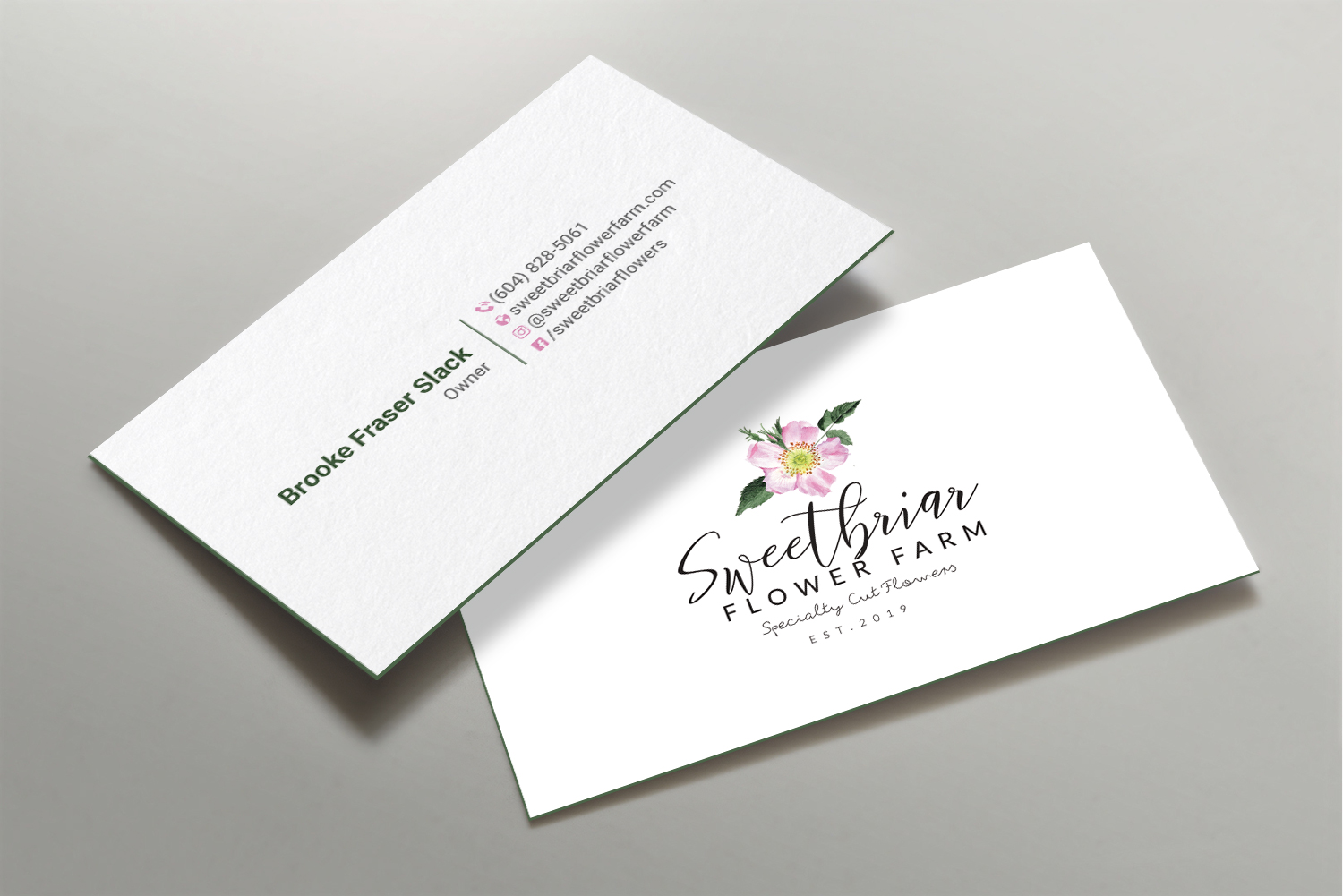 Visitenkarten-Design von DesignShout für Sweetbriar Flower Farm | Design #23901023