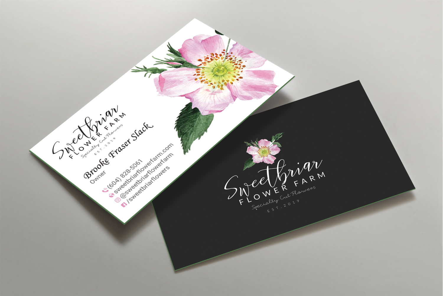 Diseño de Tarjeta de Presentación por DesignShout para Sweetbriar Flower Farm | Diseño #23930250