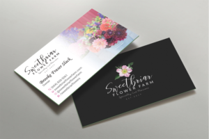 Business Card Design by DesignShout for Sweetbriar Flower Farm | Design: #23992132