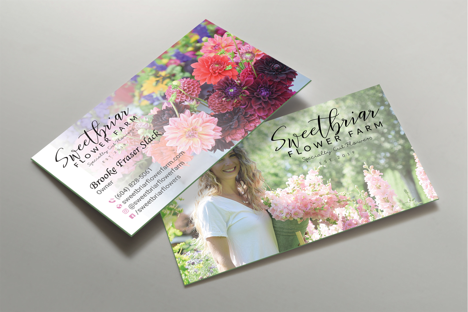 Business Card Design by DesignShout for Sweetbriar Flower Farm | Design #23999028