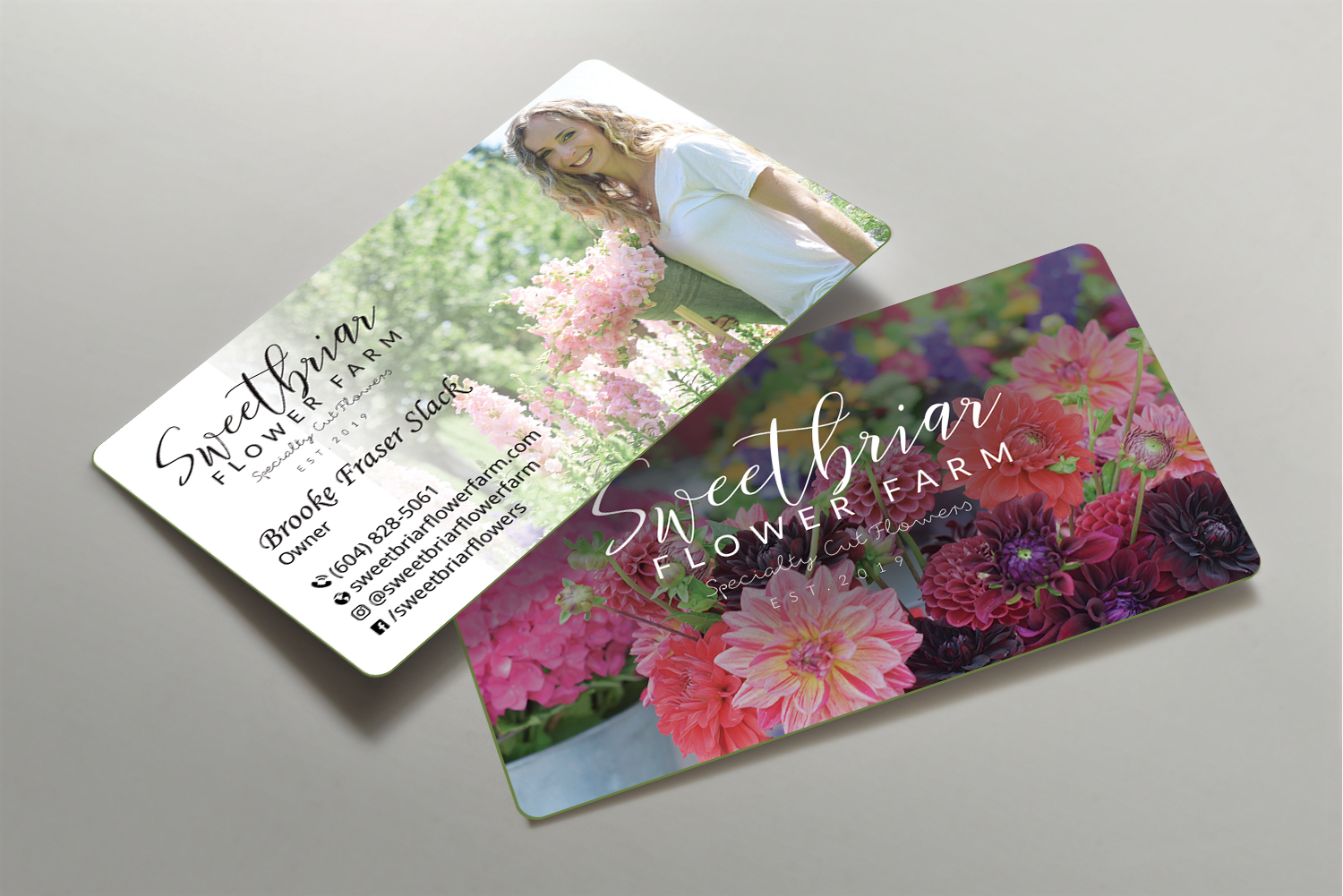 Business Card Design by DesignShout for Sweetbriar Flower Farm | Design #24005337