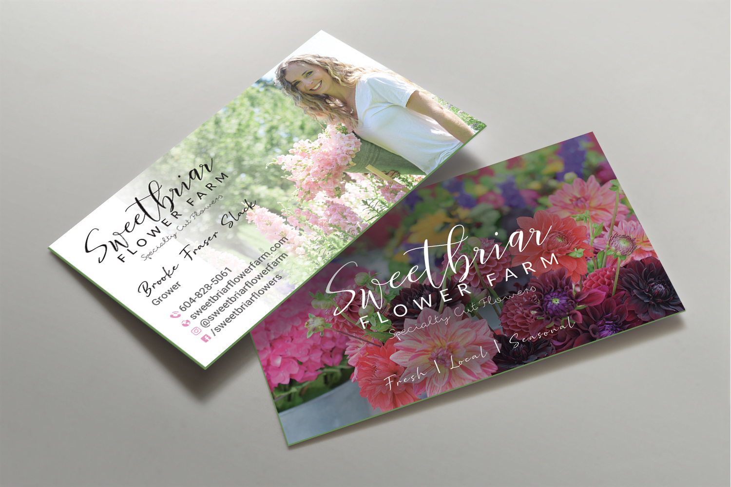 Visitenkarten-Design von DesignShout für Sweetbriar Flower Farm | Design #24088450