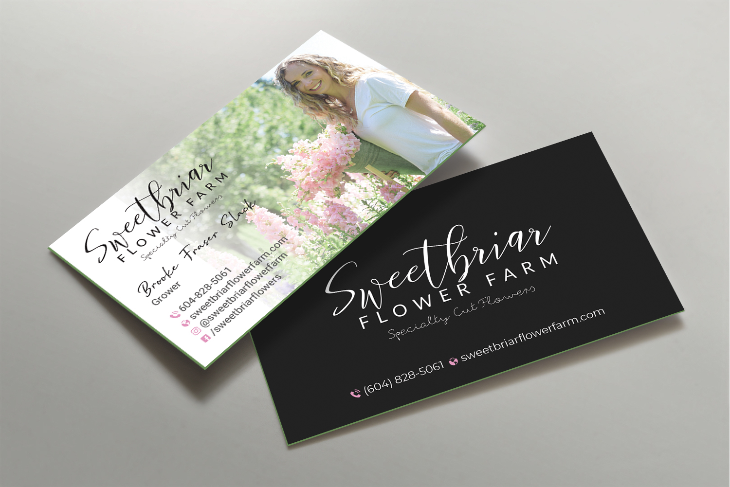 Business Card Design by DesignShout for Sweetbriar Flower Farm | Design #24109111