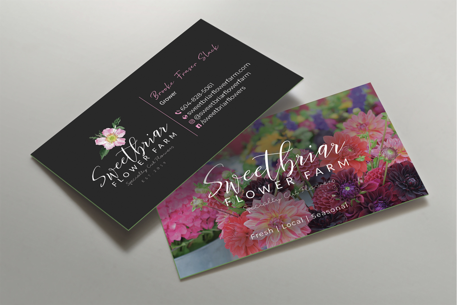 Visitenkarten-Design von DesignShout für Sweetbriar Flower Farm | Design #24112649