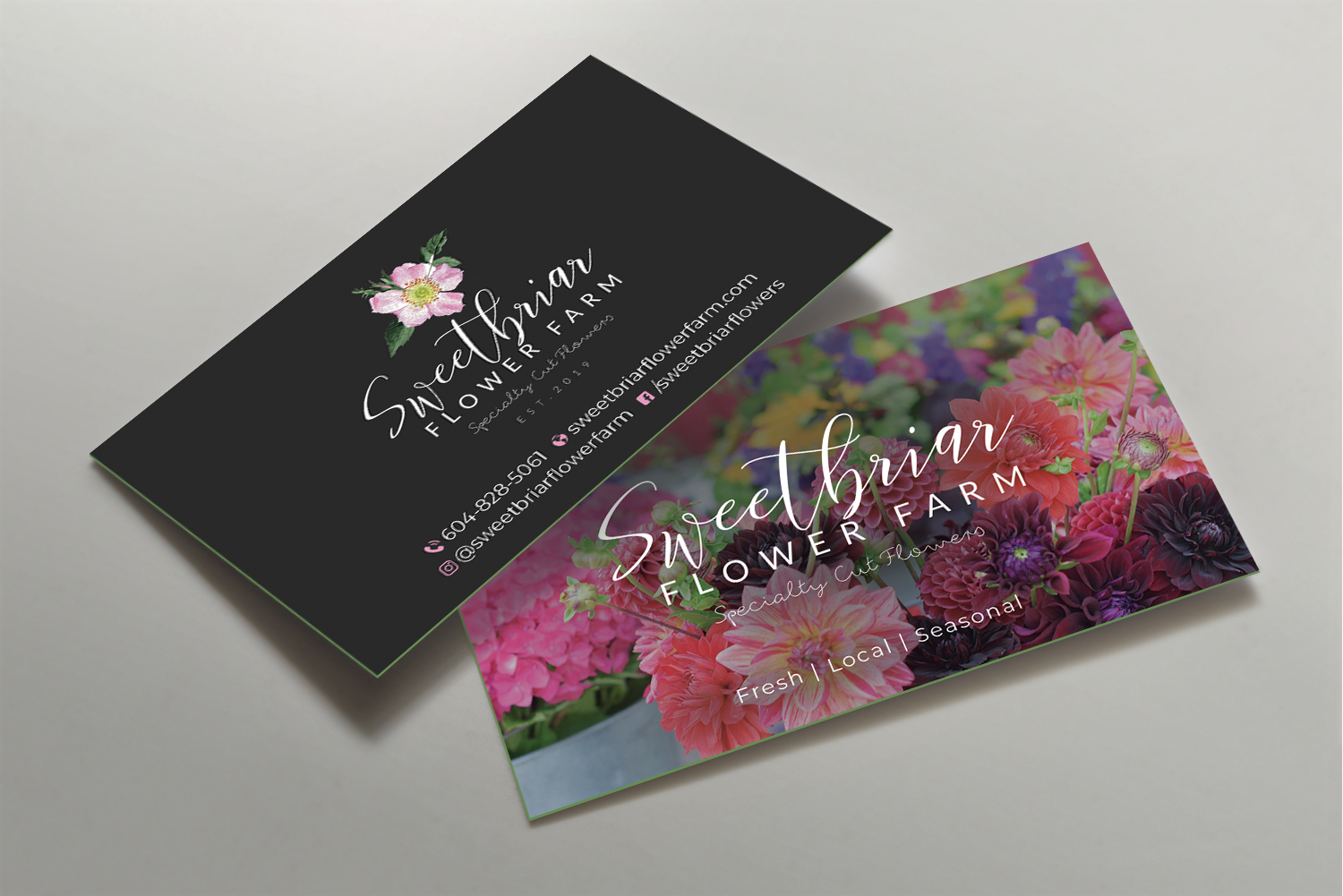 Visitenkarten-Design von DesignShout für Sweetbriar Flower Farm | Design #24112704