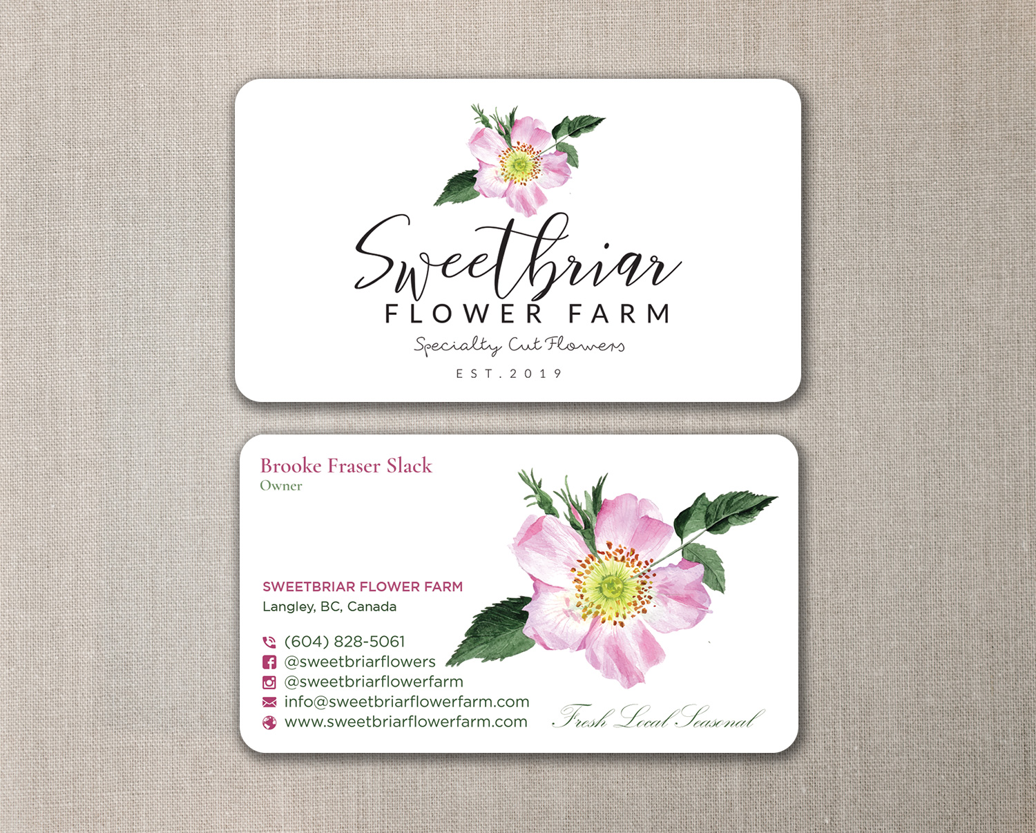 Business Card Design by nurulhasan.iou for Sweetbriar Flower Farm | Design #23915797