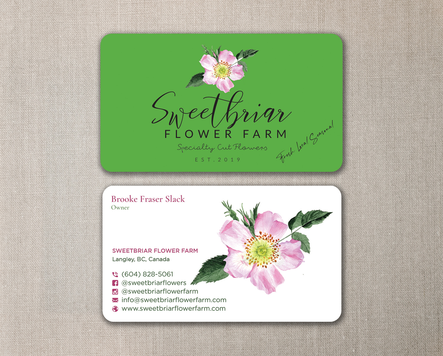 Business Card Design by nurulhasan.iou for Sweetbriar Flower Farm | Design #23915809