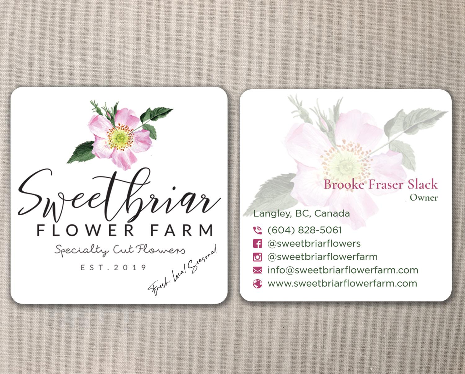 Business Card Design by nurulhasan.iou for Sweetbriar Flower Farm | Design #23915907