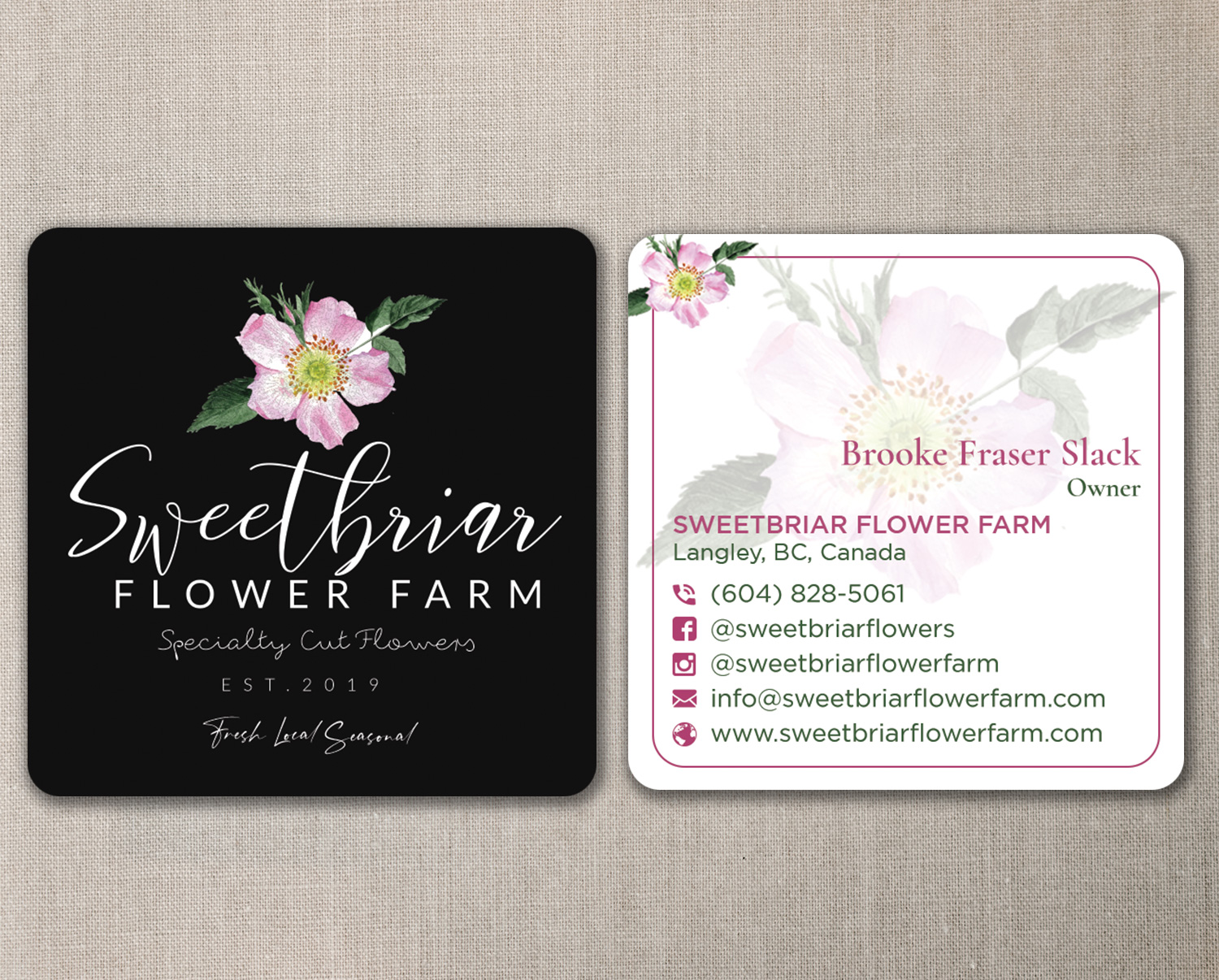 Business Card Design by nurulhasan.iou for Sweetbriar Flower Farm | Design #23921381