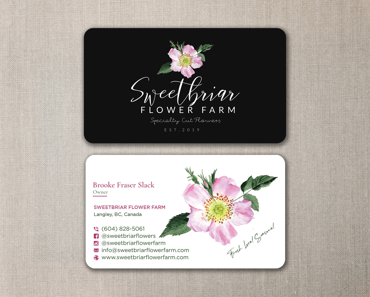 Business Card Design by nurulhasan.iou for Sweetbriar Flower Farm | Design #23921397