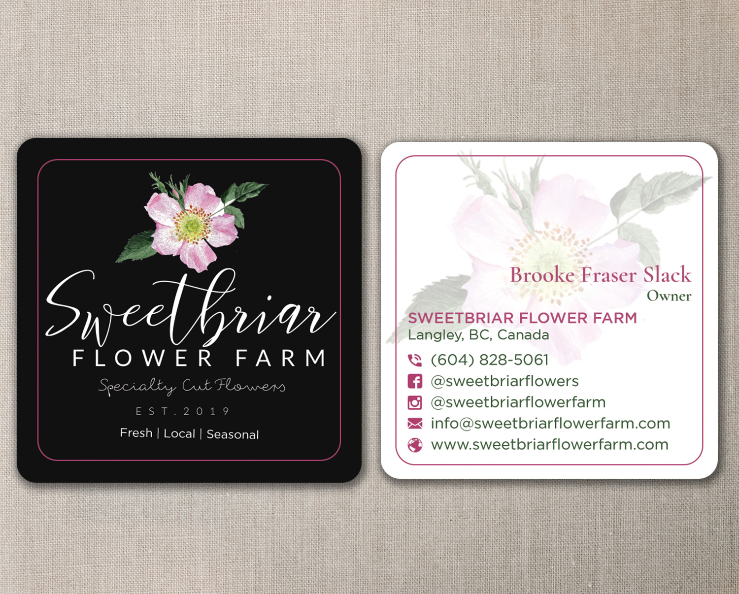 Business Card Design by nurulhasan.iou for Sweetbriar Flower Farm | Design #23927532