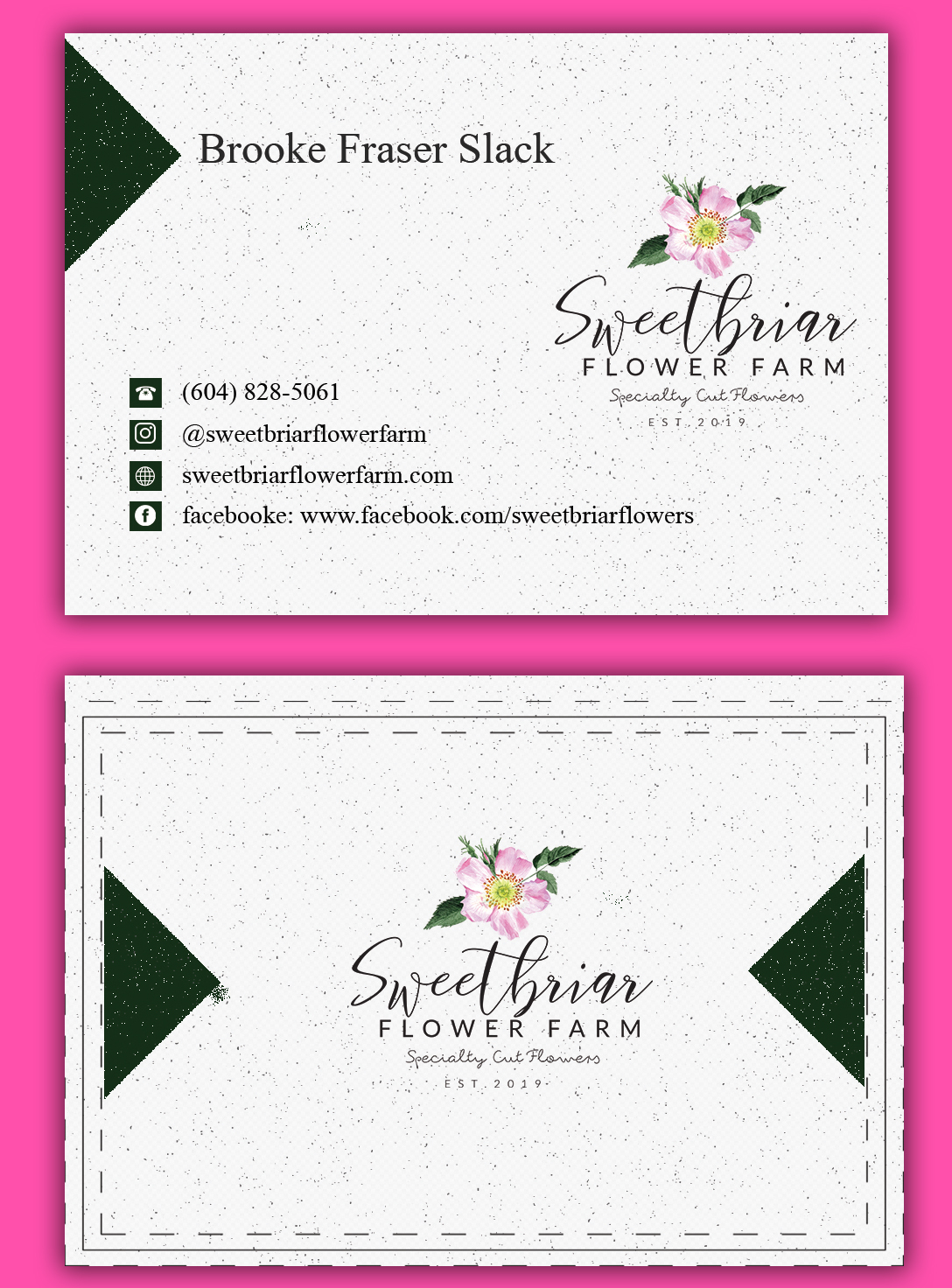 Business Card Design by Graphic_Studio3 for Sweetbriar Flower Farm | Design #23880010