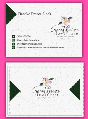 Business Card Design by Graphic_Studio3 for Sweetbriar Flower Farm | Design: #23880010
