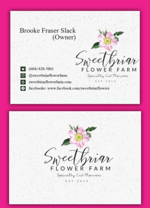 Business Card Design by Graphic_Studio3 for Sweetbriar Flower Farm | Design: #23884168