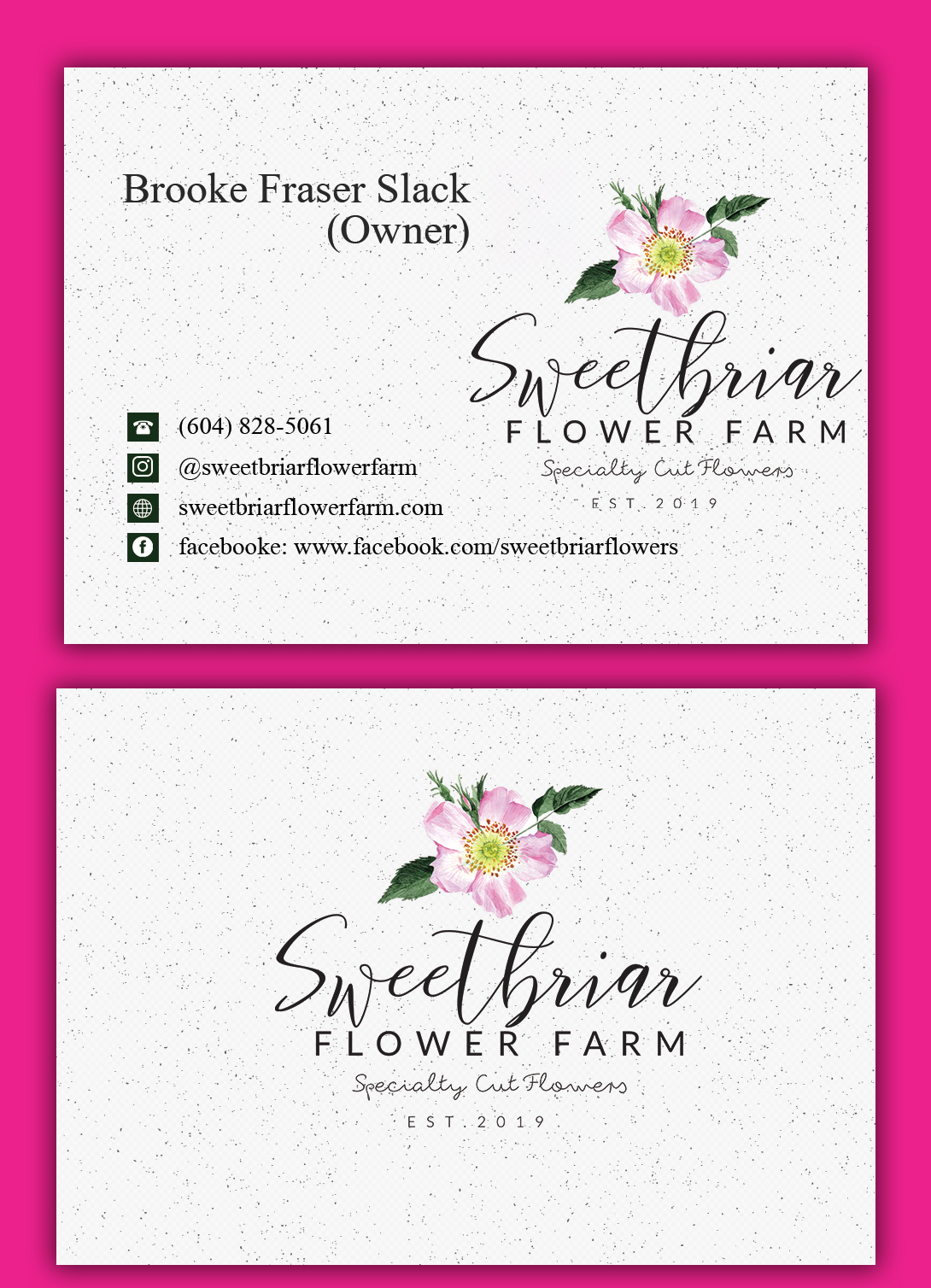 Business Card Design by Graphic_Studio3 for Sweetbriar Flower Farm | Design #23921538