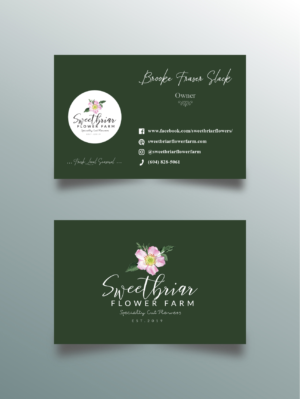 Business Card Design by Duy Loc 3 for Sweetbriar Flower Farm | Design: #23928022