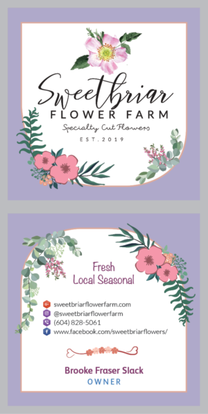 Business Card Design by Artistic Flora for Sweetbriar Flower Farm | Design: #23966389