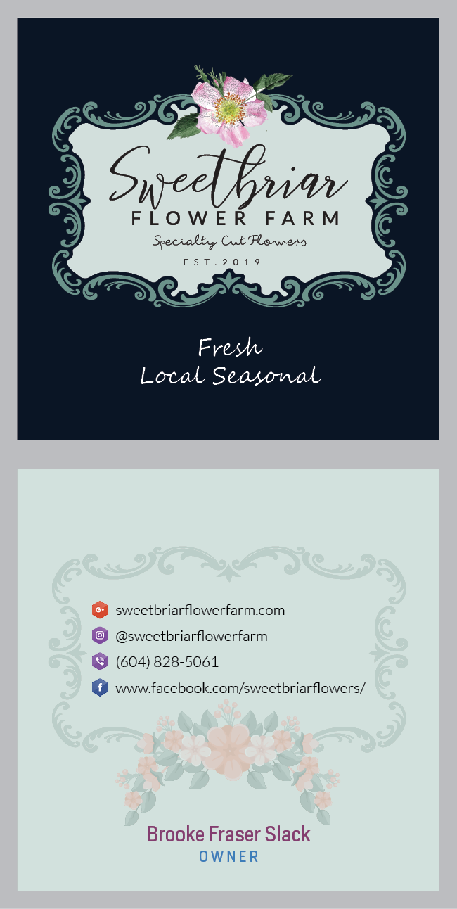 Diseño de Tarjeta de Presentación por Artistic Flora para Sweetbriar Flower Farm | Diseño #23966390