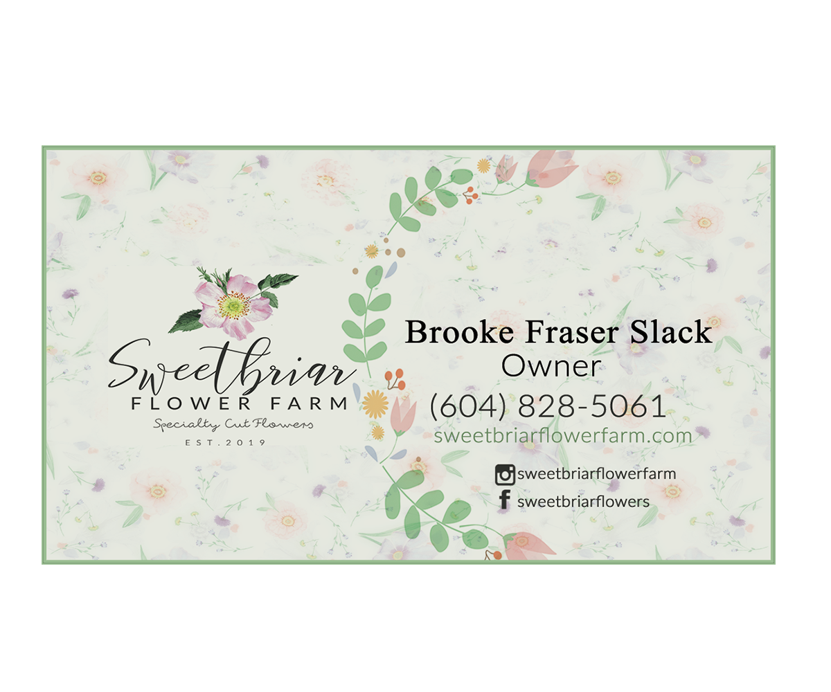 Business Card Design by EmeraldBrush for Sweetbriar Flower Farm | Design #23891971