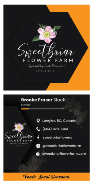 Diseño de Tarjeta de Presentación por Creative Slices para Sweetbriar Flower Farm | Diseño #23950134