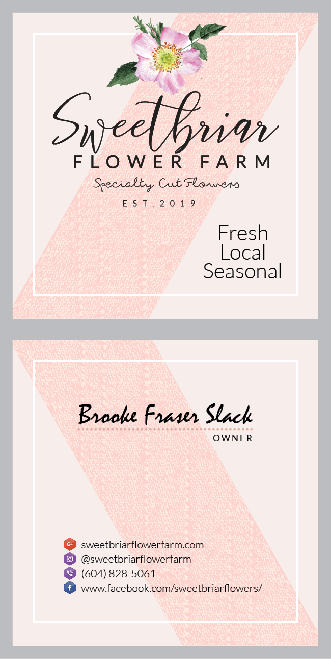 Visitenkarten-Design von Creative Slices für Sweetbriar Flower Farm | Design #23966392