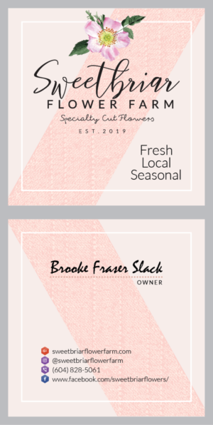 Visitenkarten-Design von Creative Slices für Sweetbriar Flower Farm | Design: #23966392