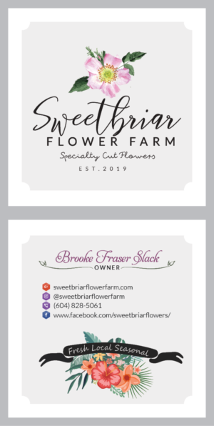 Visitenkarten-Design von Creative Slices für Sweetbriar Flower Farm | Design: #23966393