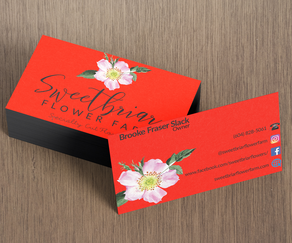 Business Card Design by kabirdesign3d for Sweetbriar Flower Farm | Design #23944433