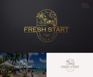 Fresh Start  smaller letters Franchises | Logo Design by step forward 2