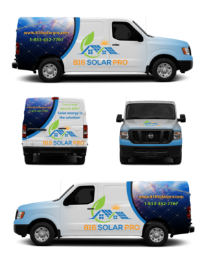 816SolarPro Nissan NV-1500 2016 Van Wrap | Diseño de Rotulación de Vehículo por Kira Graphics