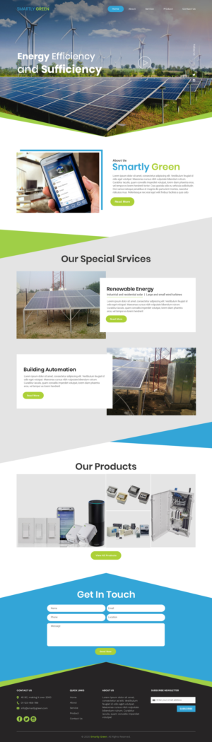 website design for an energy technology company  | Web Design par sai.designer87