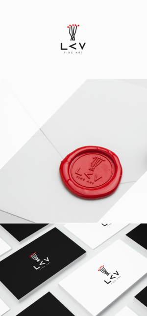 Leslie Kay Vanderwerf  (shortened or initials, so it can be used as a signature stamp for my fine art). Also the words "Fine Art" | Logo-Design von GBDESIGN
