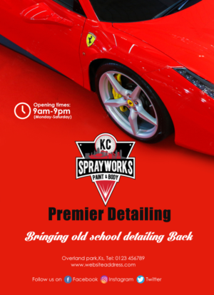 Flyer-Design von AIDANS STUDIO für Kc Sprayworks Paint & Body | Design #23915489