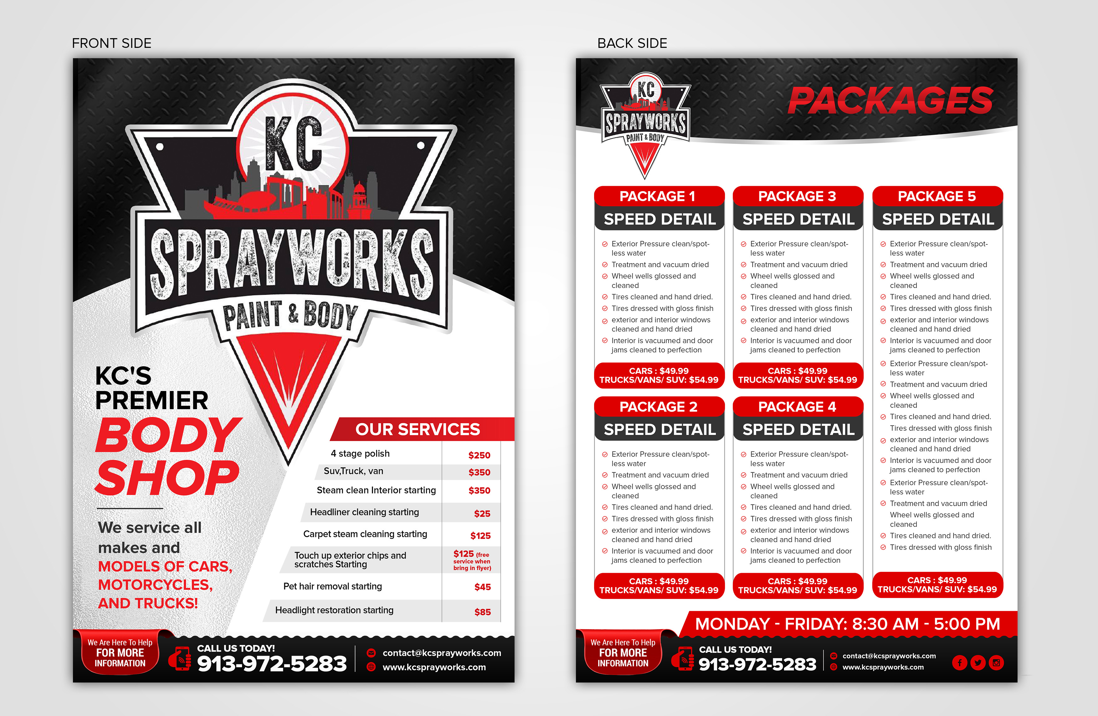 Flyer Design by SAI DESIGNS for Kc Sprayworks Paint & Body | Design #23934806