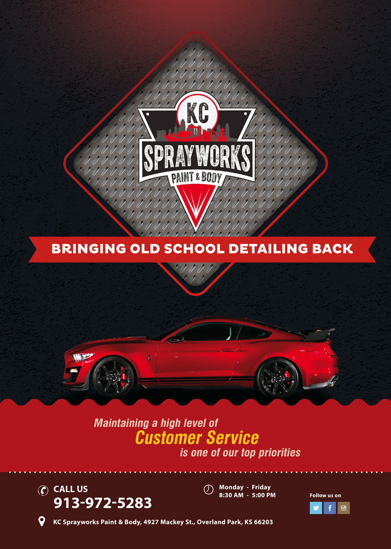 Flyer Design by Aaron V for Kc Sprayworks Paint & Body | Design #23937387