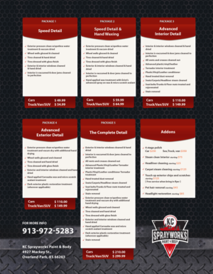 Flyer-Design von Aaron V für Kc Sprayworks Paint & Body | Design #23945133