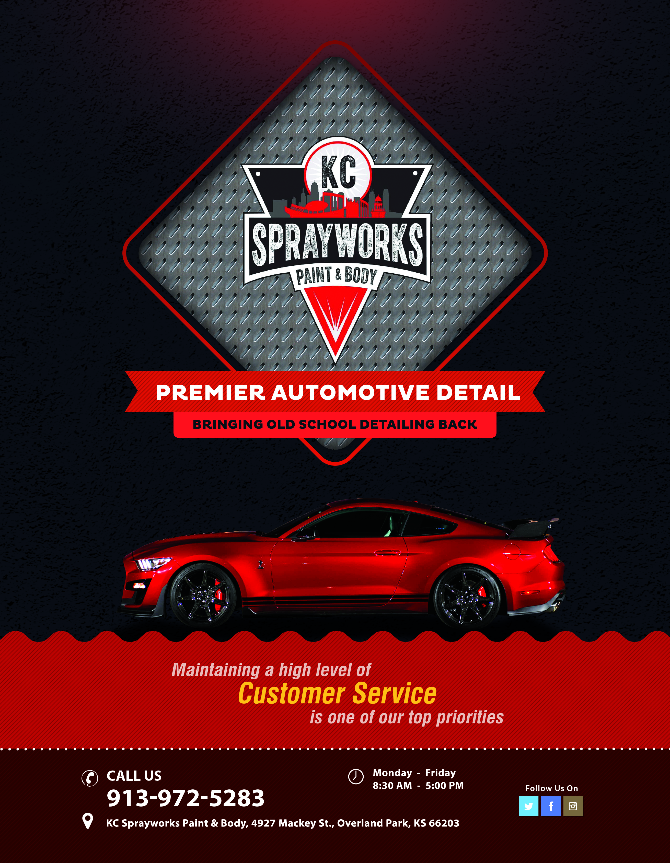 Flyer Design by Aaron V for Kc Sprayworks Paint & Body | Design #23945173