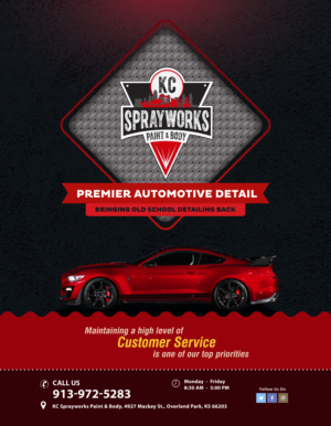 Flyer Design by Aaron V for Kc Sprayworks Paint & Body | Design: #23945173