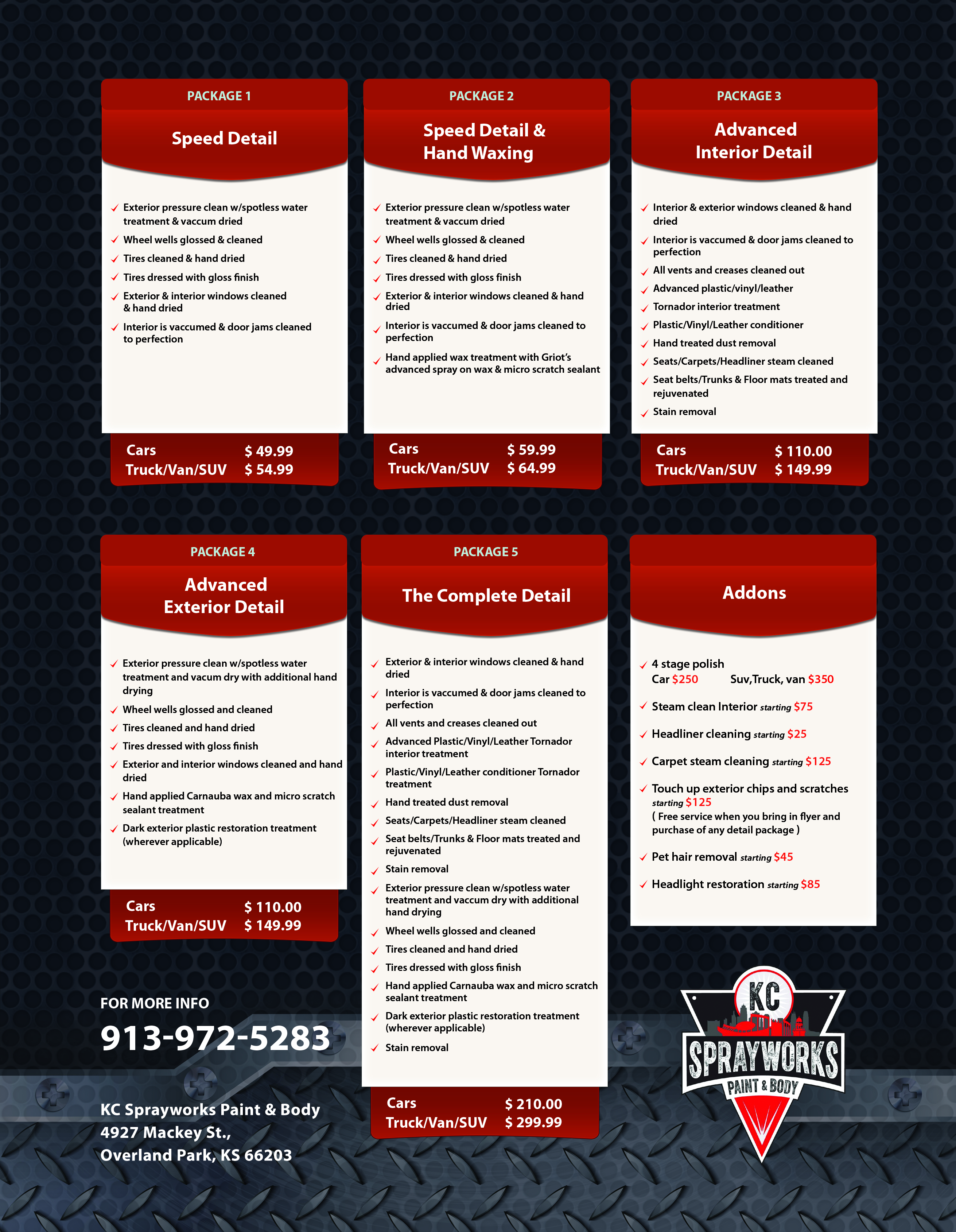 Flyer Design by Aaron V for Kc Sprayworks Paint & Body | Design #24509661