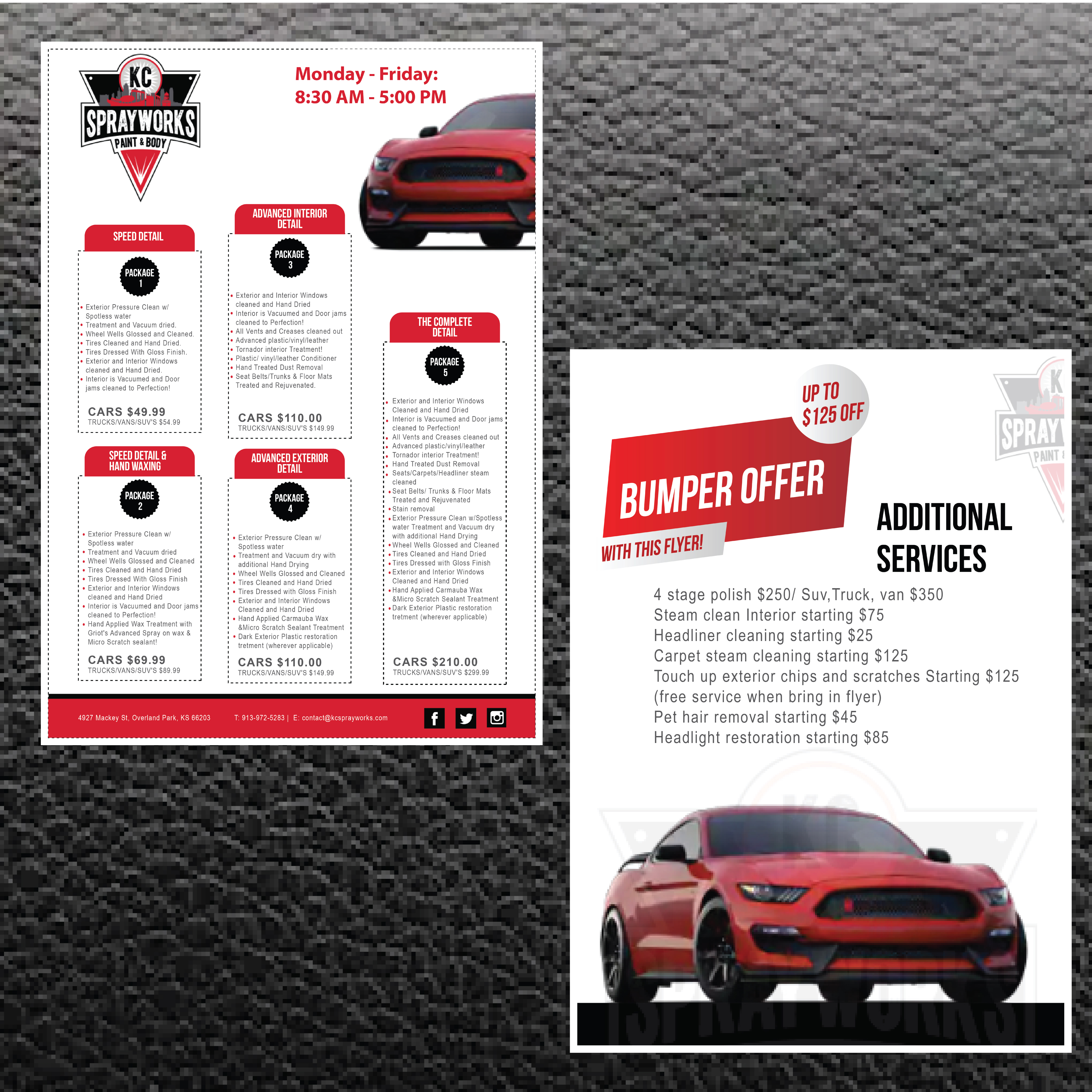 Diseño de Flyer por ishitasenguptaaa para Kc Sprayworks Paint & Body | Diseño #23918763