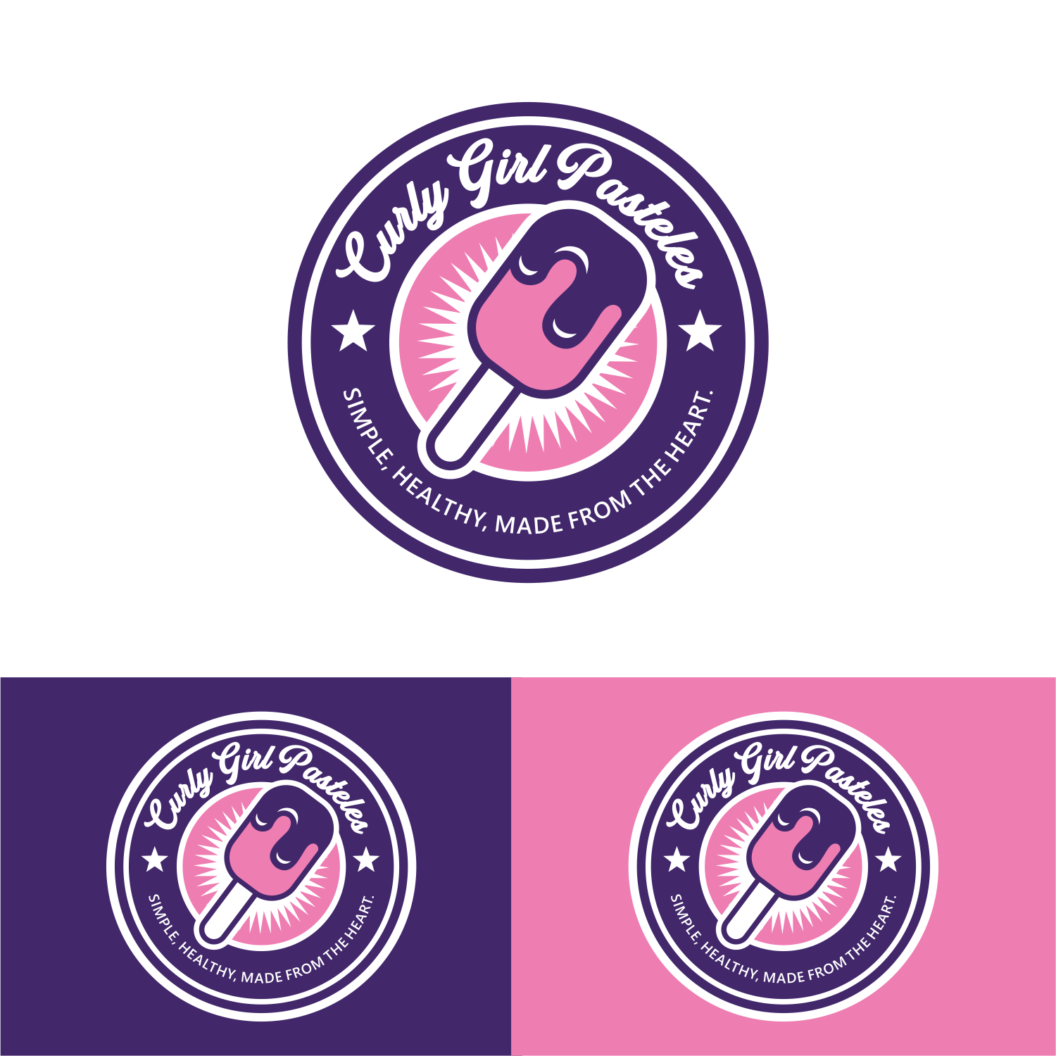 Logo Design by ThiagoB for Curly Girl Pops | Design #23897752