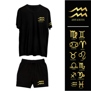 12 Zodiac Signs Designs for Male and Female T-shirts & Shorts set. | T-shirt Design by besonaeral30